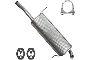 GENERIC Polmo Endschalldämpfer Auspuff Endtopf für Ford Fiesta 6 VI MK6 Schrägheck 1.25 1.4