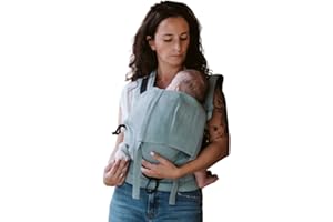 Amarsupiel - Mochila Porteo Bebe Evolutiva y Ergonomica - Cómoda y Fácil de Ajustar a la Espalda - Portabebes de Algodón - Orgánico & Transpirable - Canguro para Bebe-Baby Carrier-Mint