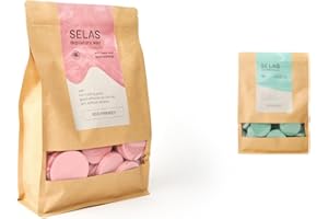 Cera depilatoria de fácil fusión 500g SELAS. A elegir Rosa Mosqueta o Aloe Vera, depilación sin bandas, con cera de Abejas, para todas las zonas y tipos de pieles. Discos, brasileña, piel sensible.