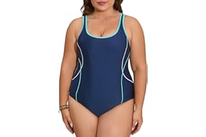 Veranohub Traje de baño de una Pieza para Mujer, Traje de baño de Espalda Cruzada para Mujer, Traje de baño