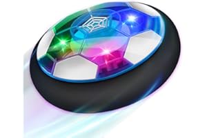 Growsland Kids Hover Soccer Ball Gift Boys Girls Age 3,4,5,6,7,8,9-12 Year Old Rechargeable Air Power Sport Football Game Colorful LED Light & Foam Bumpers Indoor Outdoor Disk Toy