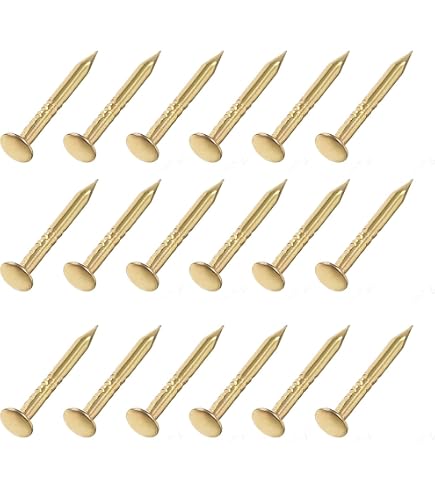 QUARKZMAN Chiodini In Ottone 2x15mm - 35 Pezzi Per Quadri, Legno E Fai Da Te