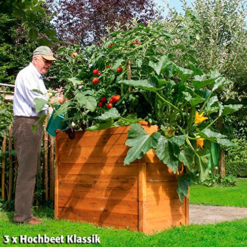 Hochbeet Klassik, rechteckig, stapelbar, Akazie - 4