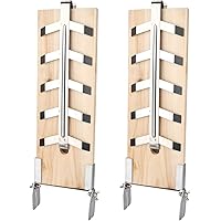 BMOT 2X Räucherbrett Flammlachsbrett Zedernholzbrett mit Stabiler Edelstahl-Halterung für Feuerschale & Grill