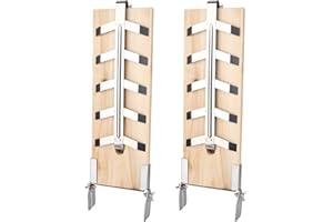 SWANEW Flammlachsbrett, Flammlachs-Bretter, Zedernholz, neigbare Edelstahl-Halterung, 2er-Set (Lachsbretter)