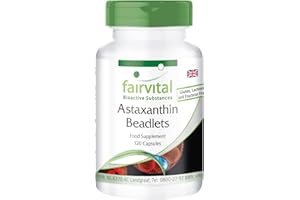 Fairvital | Astaxanthin 15mg per Day - HIGH Dosage - 120 Capsules - microencapsulated in AstaPure® beadlets