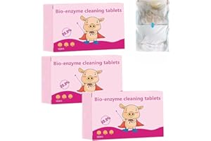 FLEDIMO Tablettes de nettoyage multi-fonctions bio-enzymatiques, tablettes concentrées nettoyantes, dissolvants actifs pour linge enzymatique, sel explosif, pour taies d'oreiller, rideaux, chaussures, etc.