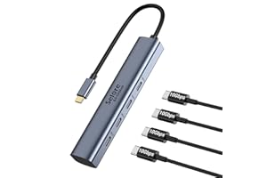 SELORE&S-GLOBAL Hub USB C 10Gbps,Adaptador USB C 4 en 1 USB3.1 Type C Hub USB-C 3.2,4 Port USB C 3.1 Multipuerto Adapter (alimentación y Pantalla no compatibles) para Computadora Portátil/MacBook Pro/HP/DELL,etc