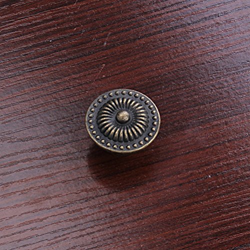 WINOMO Vintage Schrank Schublade Schrank Pull Griff Knopf 4pcs (Bronze) - 6