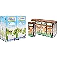 Lacnor Milk Low Fat - 1 Litre (Pack Of 4) & Essentials Chocolate Milk, 100% Natural, Rich in Vitamin and Calcium, 28% Reduced Sugar, 180 ML Pack of 8