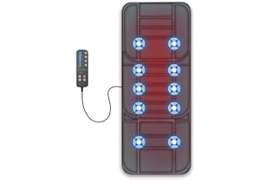 Snailax Full Body Massage Mat with Heat, Massage Pad with 5 Massage Modes & 3 Vibration Levels, Back Massagers for Back Pain Relief, Massage Mattress with Auto Shut Off, Gifts for Women, Men