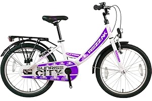 REZZAK 20 Zoll Kinder Fahrrad Mädchen Rad mit Rücktrittbremse RH 33 Lila Neu -054