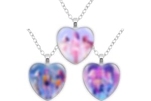 MUNSKT 3PCS K-Pops D-emon H-unters Necklace,Heart Pendant Necklace Cosplay Halloween Christmas Party Costume Accessories