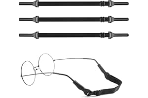 Bothfox Adjustable Glasses Straps 3 Pack Non-slip Sports Glasses Holder Elastic Silicone Sunglasses String Around Neck Lanyard Cord Glasses Eyewear Retainer Comfortable for Men Women and Teenagers