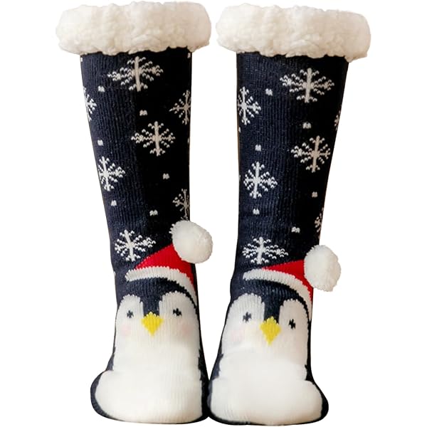 2 Paires Chausson Chaussette Femme Chaussette De Noel Avec