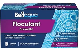 Bellaqua Floculant Piscine 1 kg – Clarifiant Puissant – Élimine Les Particules Fines – Eau Claire et Limpide – Compatible Filtre à Sable