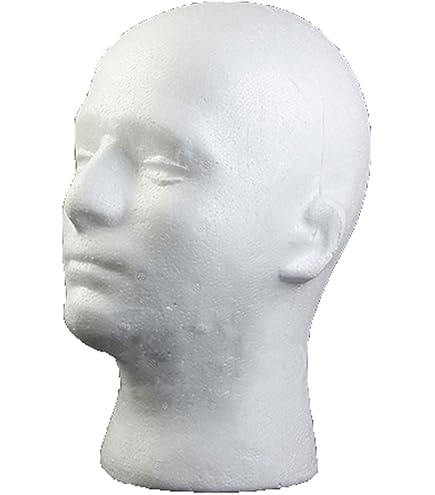 1pc Maschio Femmina Polistirolo Manichino Testa Modello Parrucca In - Foto 2