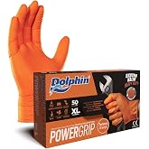 Dolphin PowerGrip Turuncu Nitril Eldiven XL Beden