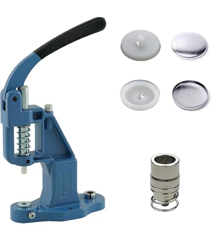 Set Pressa A Pressione Con Leva Getmore Crafts | Utensile E 50 Bottoni Automatici Da 15 Mm Argento | Fai Da Te Cucito - 5