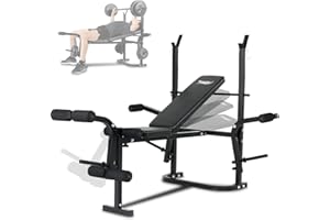 Novonova Banco De Pesas Musculacion Ajustable Plegable, Multifuncional Inclinable multifuncional banco musculación en casa, Banco Musculación Plegable hasta 150KG