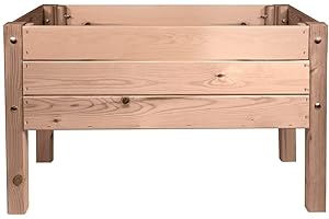 ‎MGC24 mgc24 Hochbeet Massiv für Kinder - Kiefernholz Braun rechteckig für Garten/Terrasse/Balkon - 79 x 40 x 50 cm