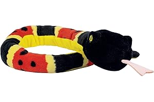 Deluxebase EcoBuddiez Sssnakes - wąż koralowy mały wąż pluszowa zabawka wykonana z plastikowych butelek z recyklingu. Ten przyjazny dla środowiska wąż przytulanka dla chłopców i dziewcząt