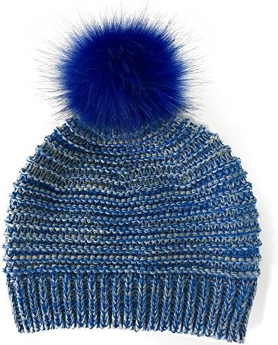 CH29 Knit Hat, Big Pom Pom Ball For Knitting Hat Women's Winter Knit Baggy Beanie Hat Ski Slouch Caps Baggy Slouchy Crochet Skull Ski Caps