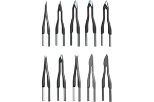F Fityle 10 Pezzi Punte Pirografo Punte per Penna Pirografica Forte Saldatura Pennini a Filo Utensili per Pirografo per Creare Punte Fini, Punte Standard, Punte Della Pancia O Punte Piatte