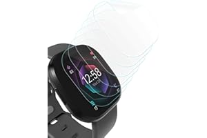 Sinoacc Screen Protector for Fitbit Versa 4 Sense 2 Versa 3 Sense (6 Pack) Self-Healing TPU Film, Perfectly Fit, Anti-Bubble, HD Ultra-Thin, Easy Installation