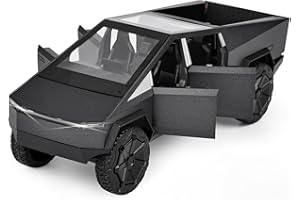 MODVKVK Tesla Cybertruck Modellino di Auto 1:32, Macchinine Giocattolo con Luce e Musica, Funzione Pull Back, Lega Pressofusa, Giocattolo per Bambini dai 3 Anni in su e Collezionisti di Auto (Grigio)