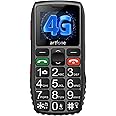 artfone 4G Big Button Phone for Elderly - C1 Senior Unlocked Simple to Use, Large Battery SOS Emergency T9 Text, USB-C (Black)