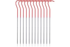 iBasingo Pioli di Titanio Unghie per Tende da Campeggio Pioli per Picchetti Ultraleggeri Chiodi Portatili A Gomito Hardware per Tende Perno di Terra Resistente 8/12 pz