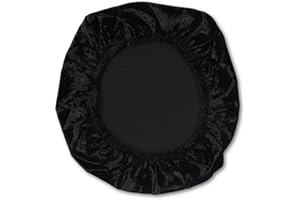 Yikko Housses de Chaise Extensibles en Velours Spandex, 37,6 à 50,4 cm, pour Chaise de Bureau, Housse de Coussin Douce, Lavable en Machine, Protection, Maison, Bar, décoration de Mariage (Noir)