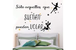 Docliick® Frase motivadora vinilo habitación "SÓLO AQUELLOS QUE SUEÑAN.." Vinilos decorativos.Docliick DC-18028 (Vinilo de corte, 30x20cm)