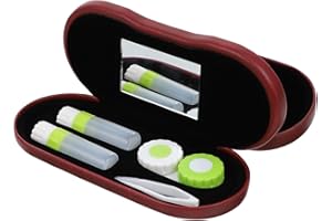 COHEALI 1pc Dual-Purpose Glasses Case Solution and Case Glasses Storage Case Travel Lens Case Kit Eye Case Sunglass Cleaner Kit Lense Container Leather Detergent Invisible Men and Women