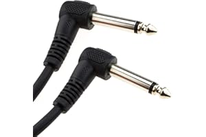 kenable 6,35 mm 90 Grado Derecho ángulo Conector Jack Audio Mono Guitarra Cable 2 m [2 metros/2m]