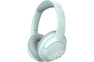 PowerLocus Słuchawki nauszne Bluetooth, 50 godzin odtwarzania, 4 tryby EQ, składane słuchawki stereo HiFi z mikrofonem, lekkie słuchawki i tryb przewodowy, do telefonu/podróży / komputera