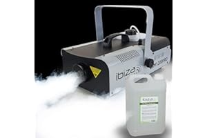 Ibiza Light - Machine à fumée LSM1200PRO programmable avec DMX - 2 télécommandes - 1200W + 5L de liquide inclus