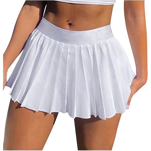 Asymmetrischer Wickelrock Damen - Mini Skort Mit Petticoat Look