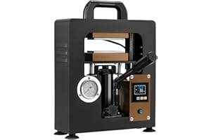 LTQ VAPOR Rosin Presse, 7 Tonnen 600W Kolophonium pressen Maschine mit Zwei 2,4 x 4,7 Zoll Heizplatten, digitaler Temperaturregelung und Timer für getrocknete Blumen