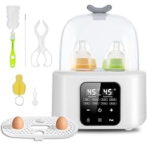 Chauffe-biberon Portable ASIXXSIX - Rechargeable Sans Fil, écran LCD, 6 Températures (37-55°C) - Idéal Voyage