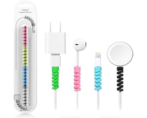 SUNMI Spiral Charger Cable Protector Data Cable Saver Charging Cord Protective Cable Cover (4 Pieces, Set of 1)