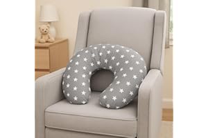 For Your Little One Breast Feeding Maternity Nursing Pillow Support | Mother & Baby Awards Shortlisted (Grey With White Stars)