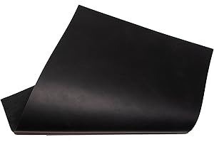 HAPPER STUDIO Rindsleder 1,7 mm Stärke Pull-Up Crazy Horse Leder. Echtlederblätter für Basteln. (1, Schwarz, A2 (420 x 594mm))