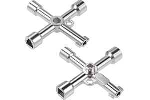 QZKJQDD 4-drożny Wielofunkcyjny Klucz Do Szafy Sterowniczej, Czworokątny, Trójkątny, Uniwersalny Do Wody, Elektryczny Miernik Gazu, Skrzynki, Otwierany