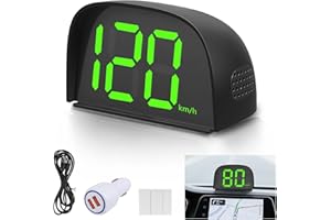 STRIXORN MPH GPS Compteur de vitesse numérique de Voiture, Indicateur de Vitesse avec LED Grand affichage de police, Affichage tête Haute de Voiture pour Vélo Moto Camion Voiture Scooter, USB Plug and Play