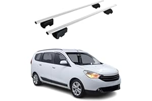 OMAC Barres de Toit Transversales Compatible avec Dacia Lodgy 2012-2024 Fer Argent ABE