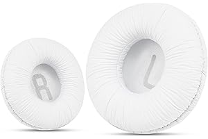 uscinetti auricolari universali di ricambio per Sony MDR-ZX110/MDR-ZX330BT/V150/WH-CH500; JBL Tune 600bt/T500BT/T450BT e molte altre cuffie rotonde da 70 mm, di Krone Kalpasmos-Thicker White