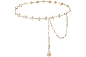 Suyi Chain Belt for Women, Rhinestone Waist Chain for Dress