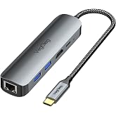 VegGieg Type-C PD 100W 5 Portlu 4K 60Hz HDMI Gigabit Ethernet USB 3.0 &Ccedil;oklayıcı Hub